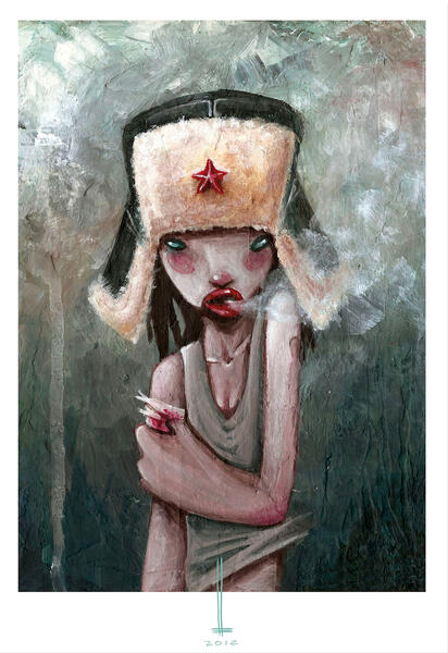 Personal project for a prints (original art—acrylic paint).