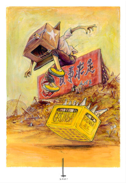 Personal project for a prints (original - paint acrylic)