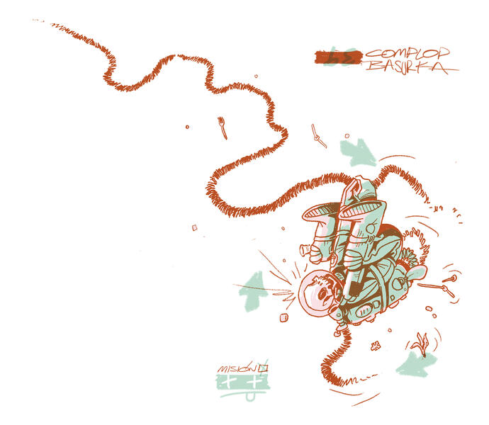 Artwork for the cover of the study notebook "Boceto Esqueleto"