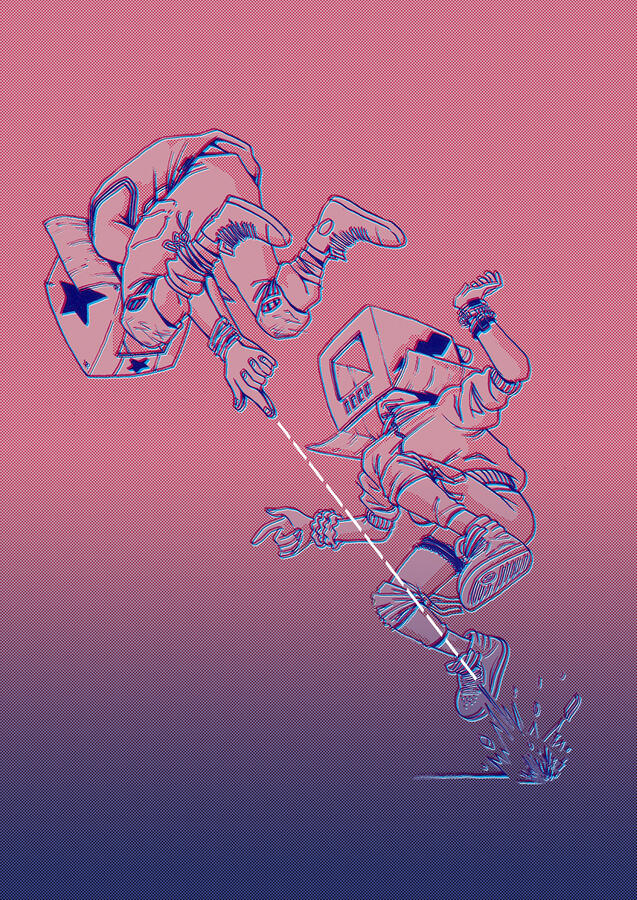Artwork for the cover to comic anthology Pandora