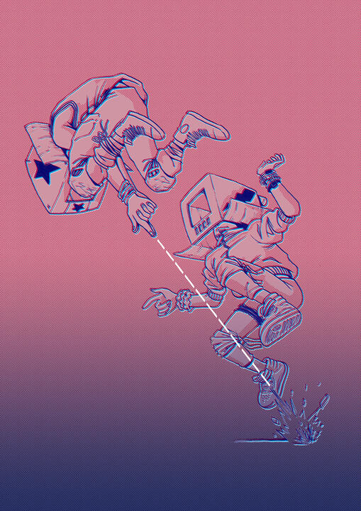 Artwork for the cover to comic anthology Pandora