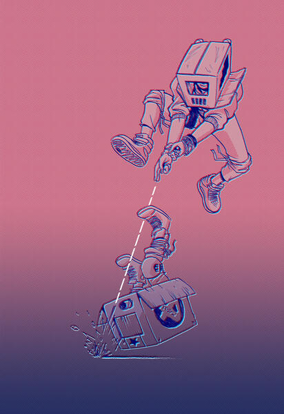 Artwork for the cover to comic anthology Pandora