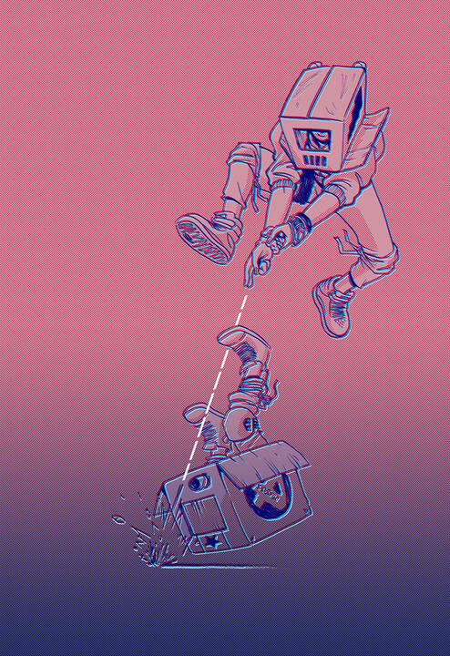 Artwork for the cover to comic anthology Pandora